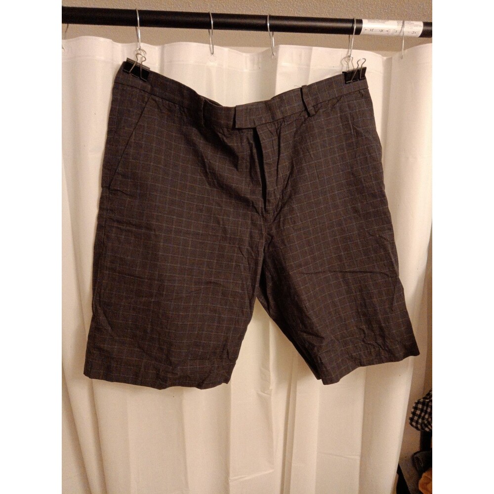 Kenneth Cole New York X04 Mens Plaid Shorts Size 40